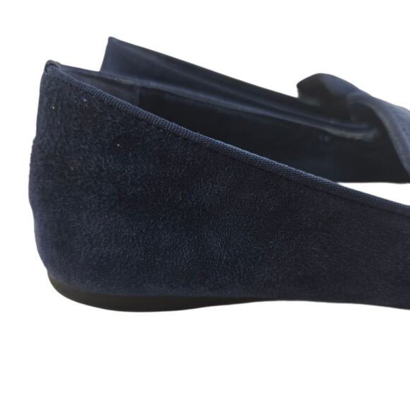 Birdies Starling Flats Womens 5.5 Blue Suede Loafers Slip On Comfort Preppy - Picture 2 of 10